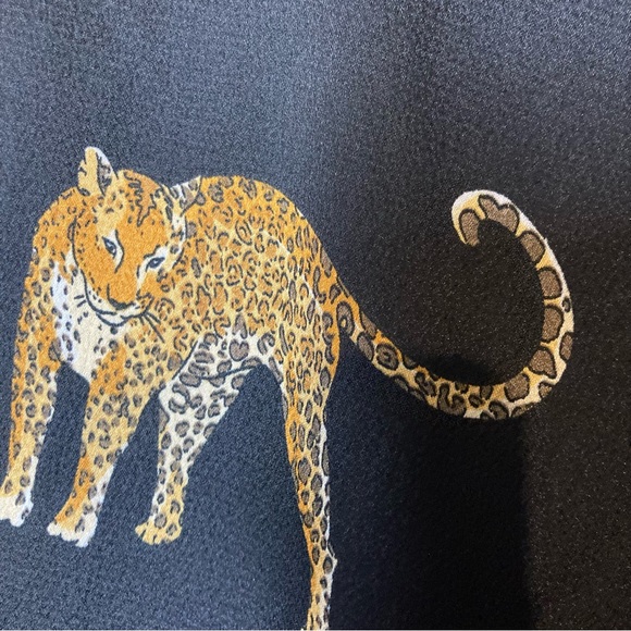 Jodifl Black Pullover Dress with Gold Cheetahs Size Small - Picture 8 of 13